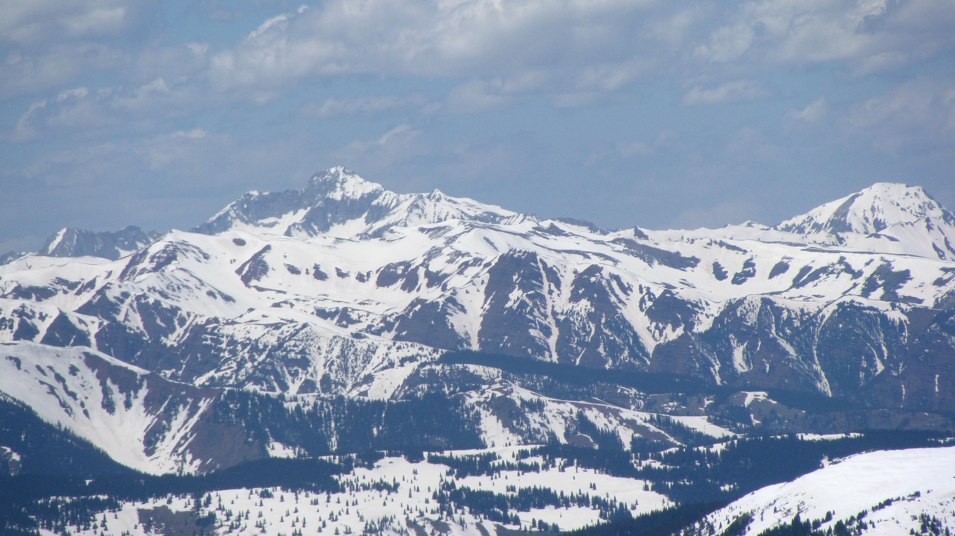 Capitol Peak (left) and Mt. Daly